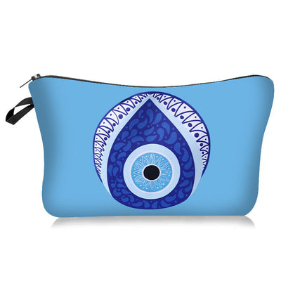 Olivenorma Blaue Böse Auge Makeup Kosmetiktasche