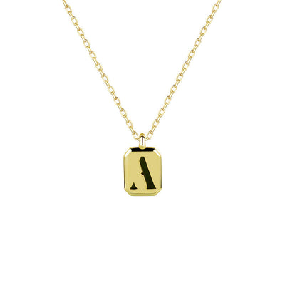 Olivenorma anpassbare Gold Initial Halskette