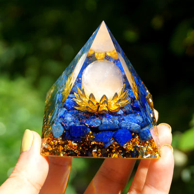 Olivenorma Rosenquarz Kugel Lapislazuli Lotus Orgon-Pyramide 