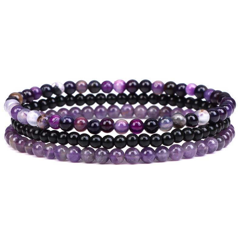 Olivenorma Schutz vor negativen Energien Amethyst Armband