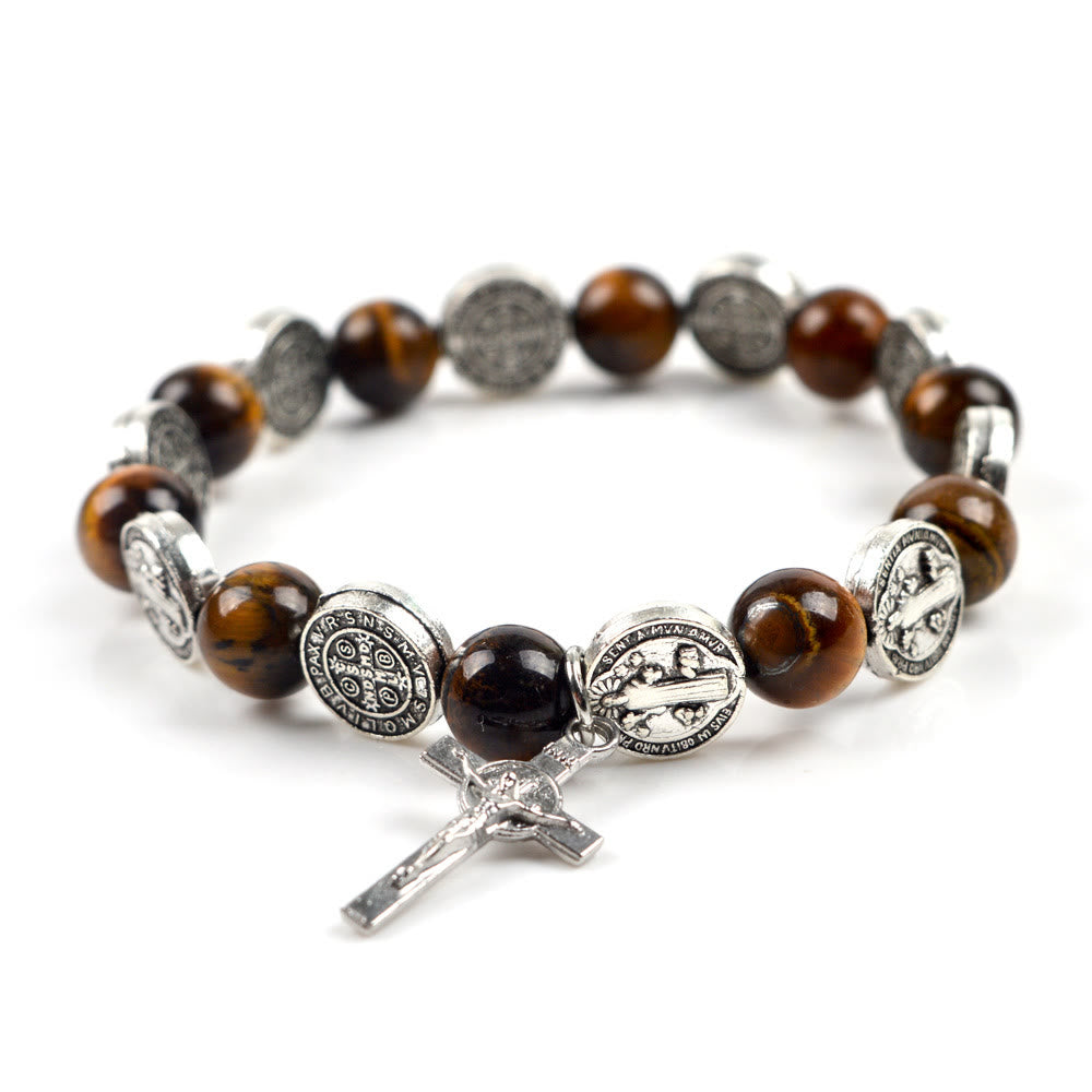 Olivenorma Tiger Eye Rosenkranz Armband 