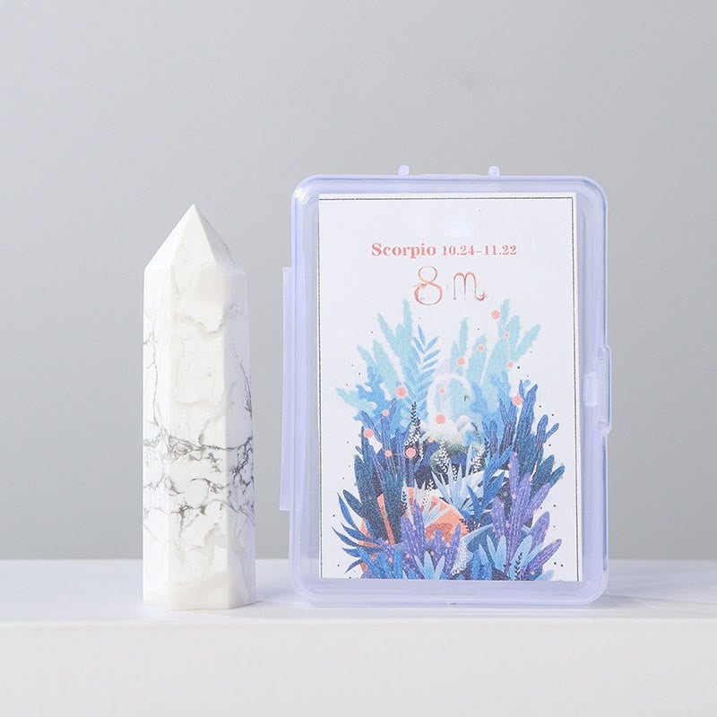 Olivenorma Natürliche Kristallstäbe Säule Zwölf Sternbilder Set Ornament 