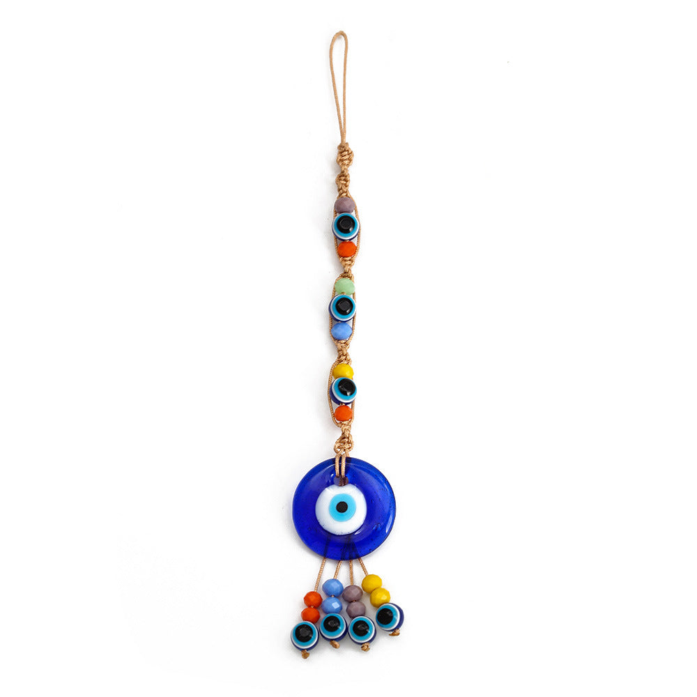 Olivenorma Blauer Glas-Evil Eye Autohänger Ornament