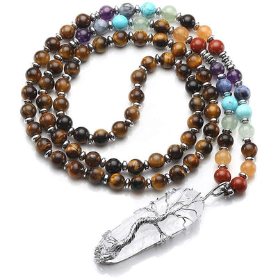 Naturkristall Chakra Mala 