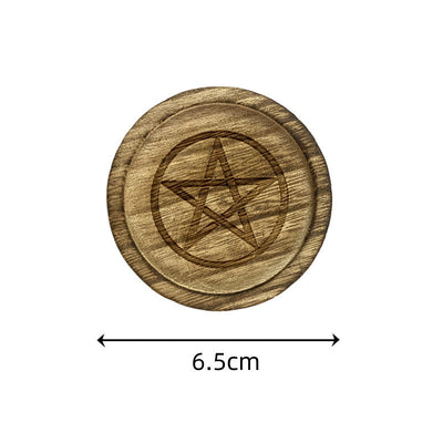 Olivenorma Pentagramm Holz Einzelne Scheibe Kerzenhalter Dekoration