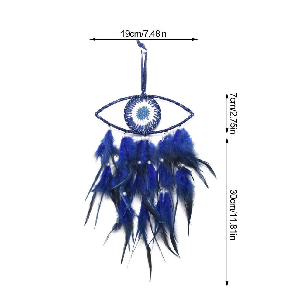 Olivenorma Blaue Böse Auge Feder Traumfänger 