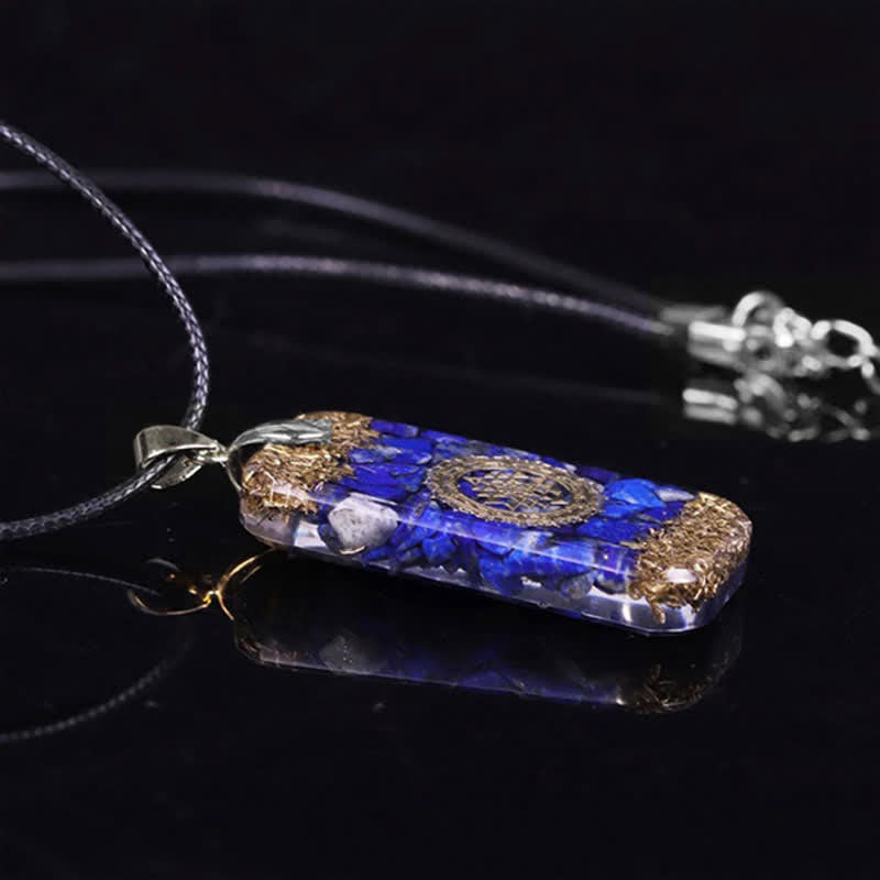 Olivenorma Bewusstsein erhöhen - Lapis Lazuli Orgone Energy Halskette 