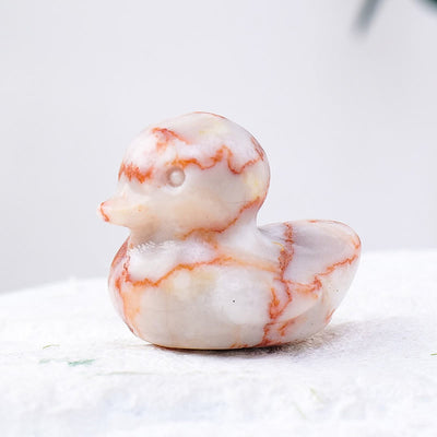 Olivenorma 1,2 Zoll Quarzkristall-Entenschnitzerei Edelsteindekoration - Rhodocrosit - image 13