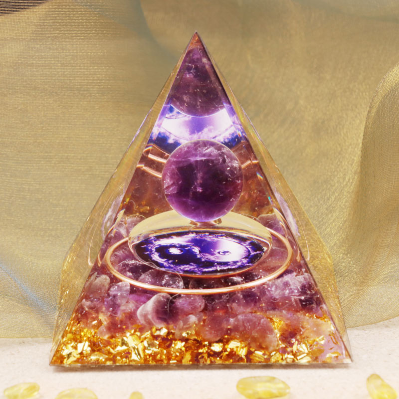 Olivenorma Amethyst Healing Orgon-Pyramide