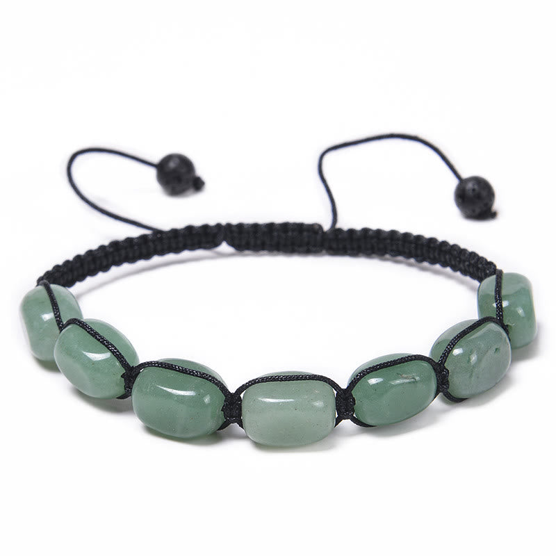 Olivenorma 7 Chakra Kristall-Edelstein-Perlen-geflochtenes Wickelarmband für Männer 