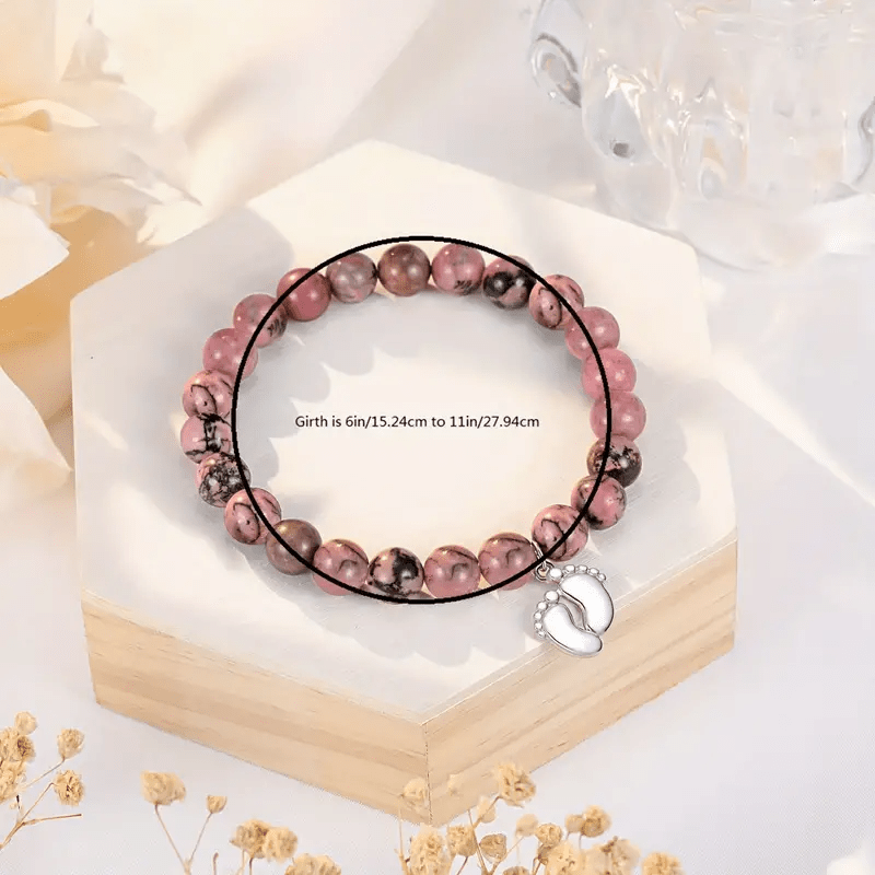 Olivenorma Neue Mama Geschenke Naturstein Perlenarmband 