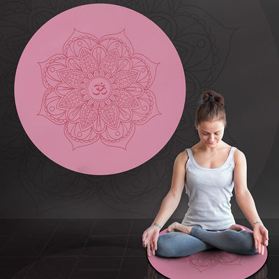 Olivenorma Yogamatte mit Om-Lotus-Symbol, 60 cm 