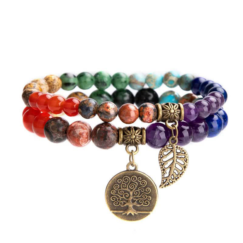 Natürliches Chakra Lebensbaum-Armband