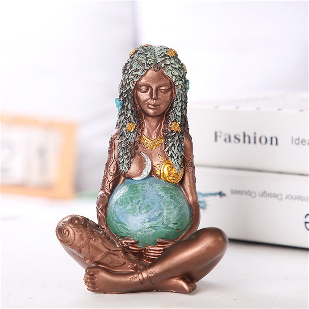 Olivenorma Resin Mutter Erde Gaia Statue Ornament Dekoration