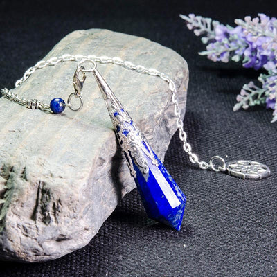 Lapislazuli Retro Positives Pendel 