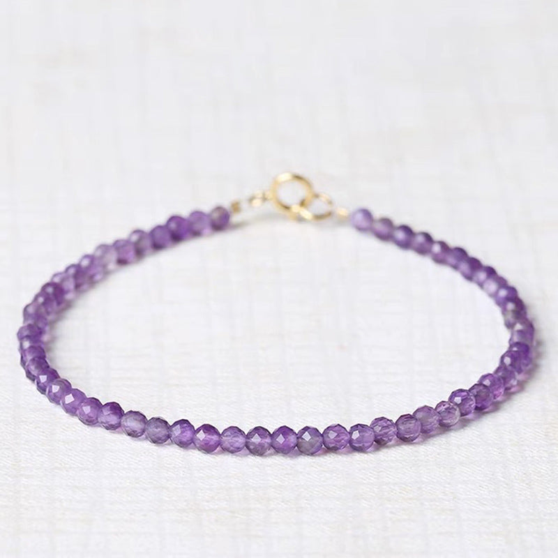 Olivenorma Purple Sunset - Uruguay Amethyst Healing Edelsteinarmband 