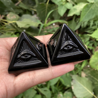 Olivenorma Obsidian-Orgonpyramide Edelstein Dekoration