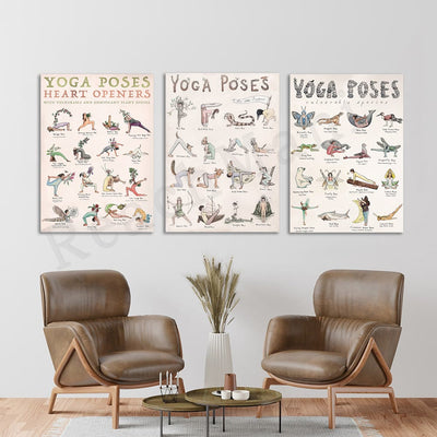 Olivenorma Yoga Partnerpose Herzöffner Poster 