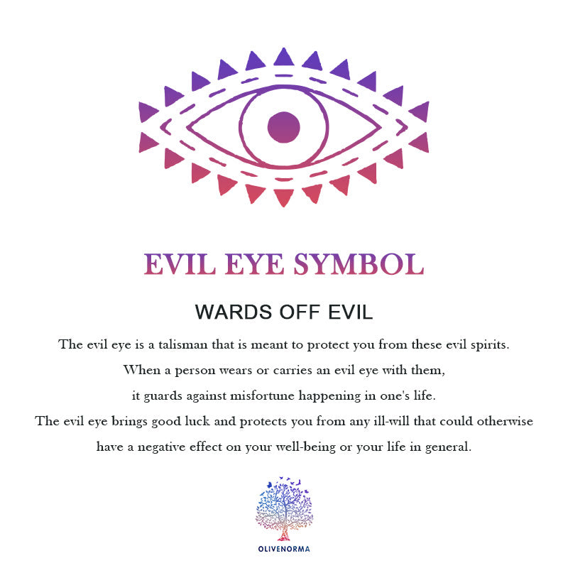 Olivenorma Evil Eye Hamsa Goldfarbene mehrreihige Kettenhalskette 