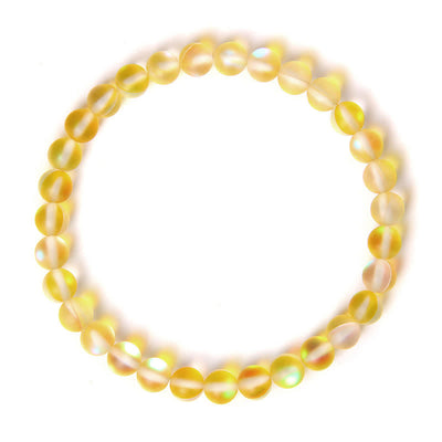 Olivenorma 6mm Mehrfarbiges Meerjungfrauen-Glasperlenarmband 6mm