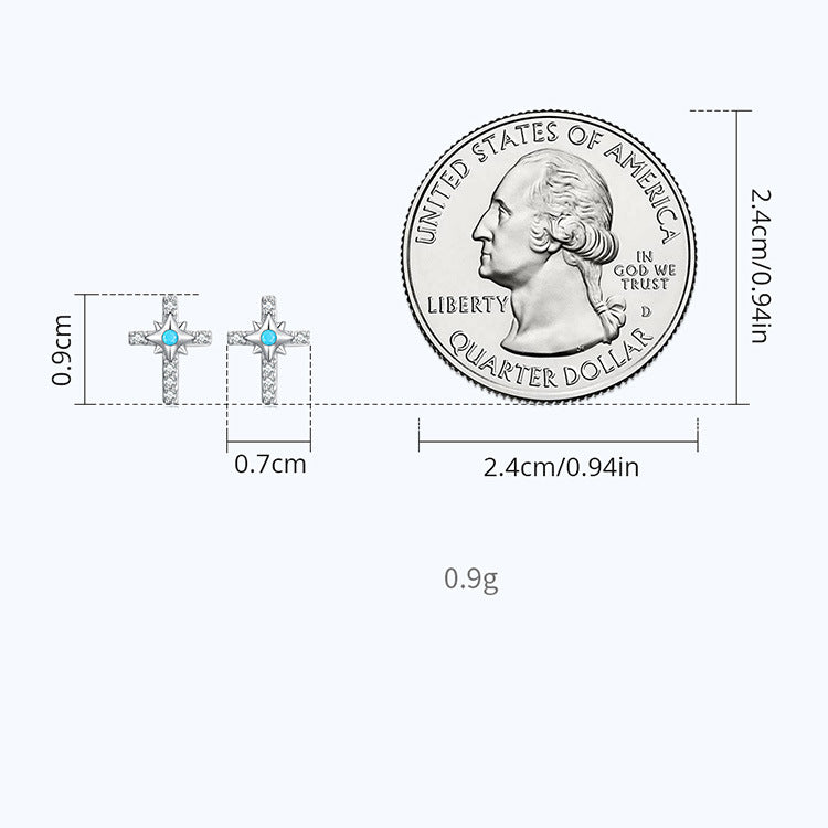 Olivenorma Türkis Böses Auge Sonnen Kreuz Ohrstecker Ohrringe