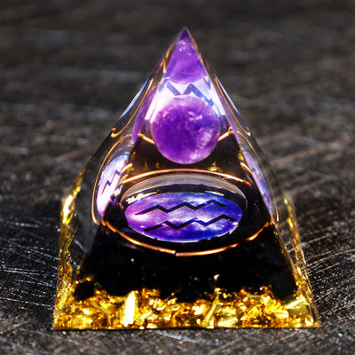 Olivenorma Amethystkugel Obsidian Kies Zodiac Wassermann Orgon Pyramide 