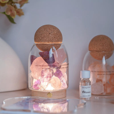 (Räumungsverkauf 30% RABATT / CODE: OFF30) - Olivenorma Diffuser Flammenlose Ätherische Öl Kristall Aromatherapie Lampe