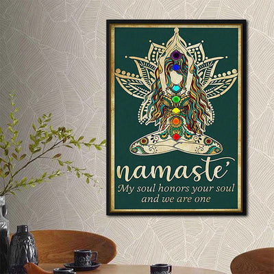 Olivenorma Chakra Yoga Lotus Symbol Poster