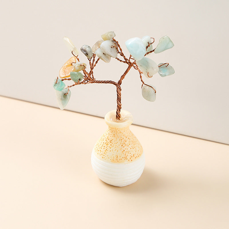 Olivenorma Crystal Gravel Vase Feng Shui Baum