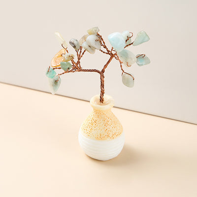 Olivenorma Crystal Gravel Vase Feng Shui Baum