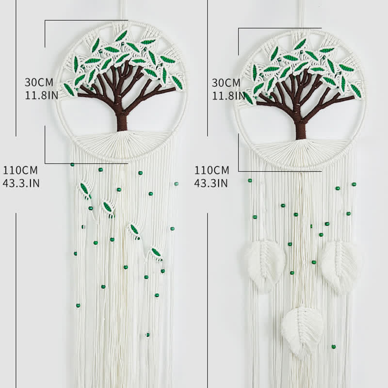 Olivenorma Handgewebter Baum des Lebens Wandteppich Wanddekoration