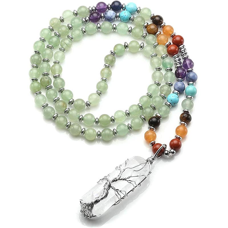 Naturkristall Chakra Mala 