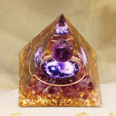 Olivenorma Amethyst Healing Orgon-Pyramide