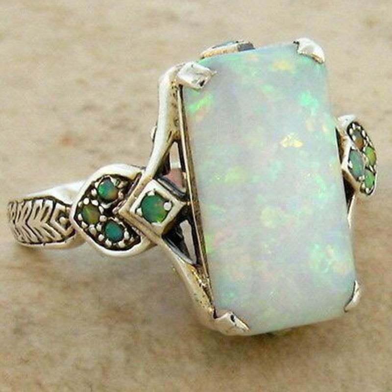 Olivenorma Opal Brautquadratischer Orgonring