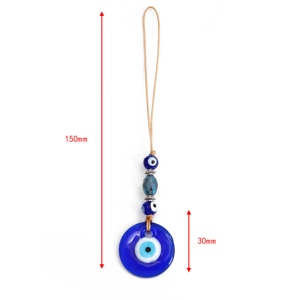 Olivenorma Blauer Glas-Evil Eye Autohänger Ornament