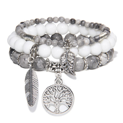 Olivenorma "Nature's Healing Moments" Lebensbaum 3-teiliges Armband-Set 