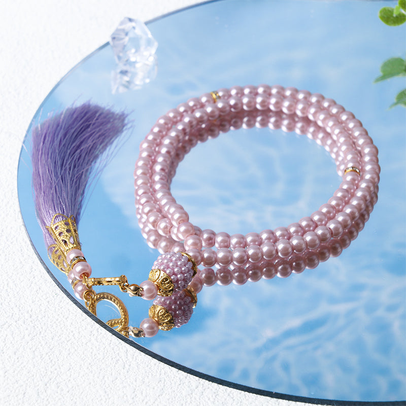 Olivenorma 6mm 99 Acrylperlen Tasbih Rosenkranz Armband