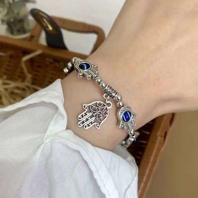 Olivenorma Böses Auge Hamsa Anhänger Epoxy Zirkon Armband