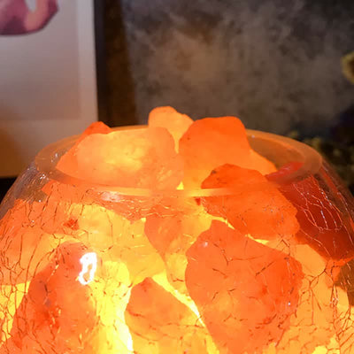 Olivenorma Kreative Eiskracken-Glas-Tank Himalaya-Pink-Salzlampen