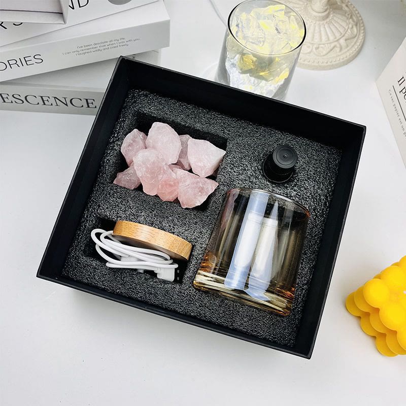 Olivenorma Flammenloser Diffusor Geschenkbox Kristall Aromatherapie Lampe 