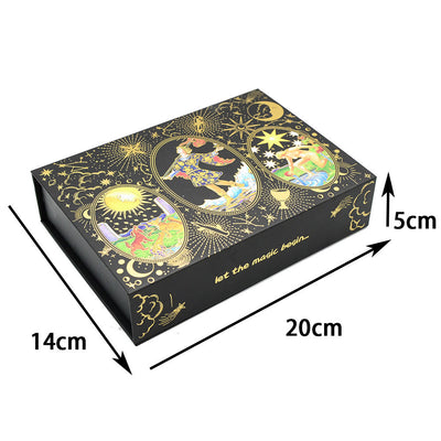 Olivenorma Vollset Goldfolie Wahrsagerei-Box-Set Tarotkarten-Deck