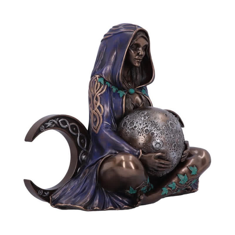 Olivenorma Triple Moon Goddess Statue Dekoration