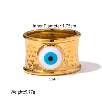 Olivenorma Verschiedene Böser Blick Kleber Gold Verstellbar Offene Ringe 