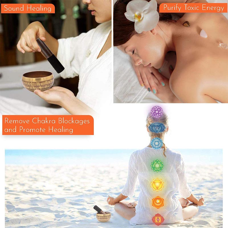 Chakra-Yoga-Heilung Naturkristall-Set 