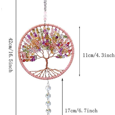 Lebensbaum Kristall-Sonnenfänger Traumfänger