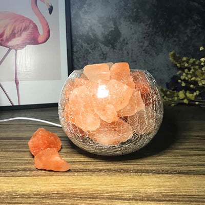 Olivenorma Kreative Eiskracken-Glas-Tank Himalaya-Pink-Salzlampen