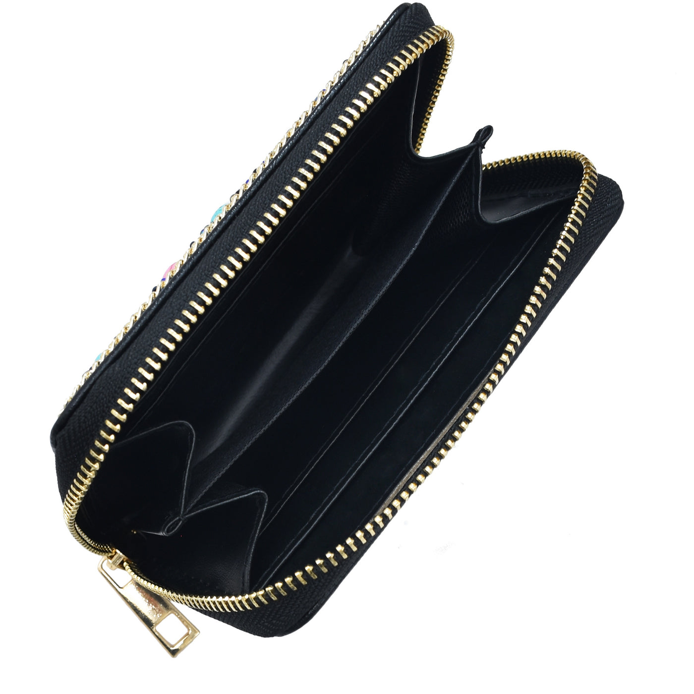 Olivenorma Clutch-Tasche mit türkisfarbenen Reisperlen und Lebensbaum-Muster 