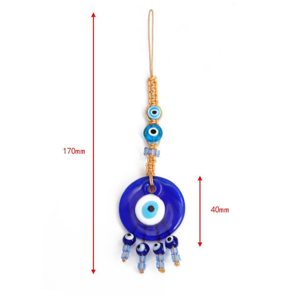 Olivenorma Blauer Glas-Evil Eye Autohänger Ornament