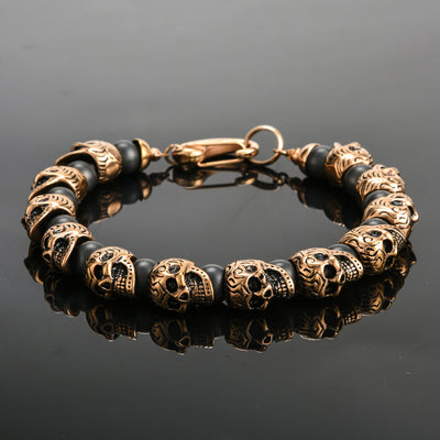 Olivenorma Armband aus natürlichem Tigerauge, handgefertigt, Edelstahl