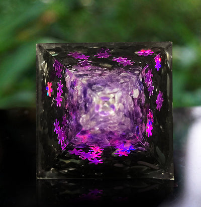 Olivenorma Soul Serenity – Amethyst & Obsidian Baum des Lebens Pyramide - image 5